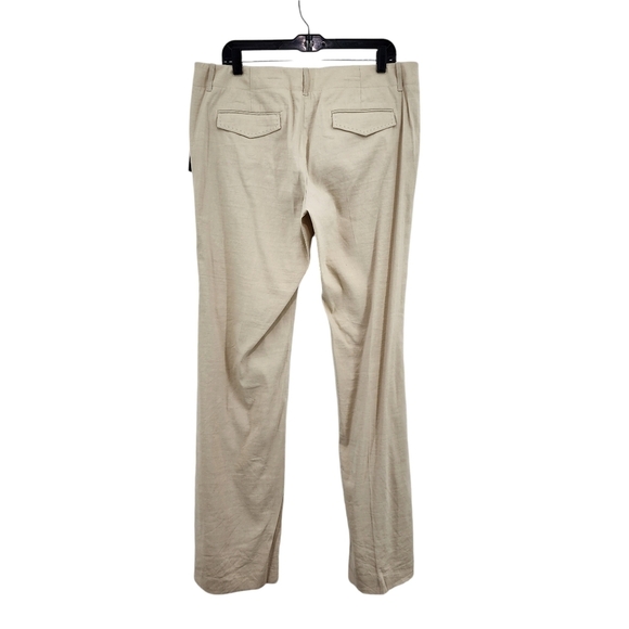 Elie Tahari Women's Plus Jillie Linen Blend Flare Pants Sandpiper - 14 - Picture 4 of 7